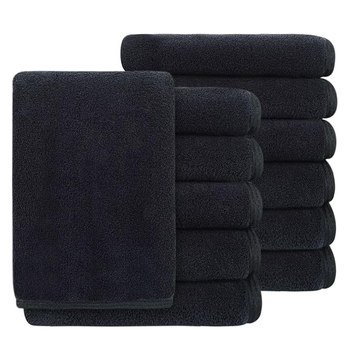 SINLAND Absorbent Coral Velvet Washcloth Ultra Soft Microfiber Face Towels 12 x by SINLAND