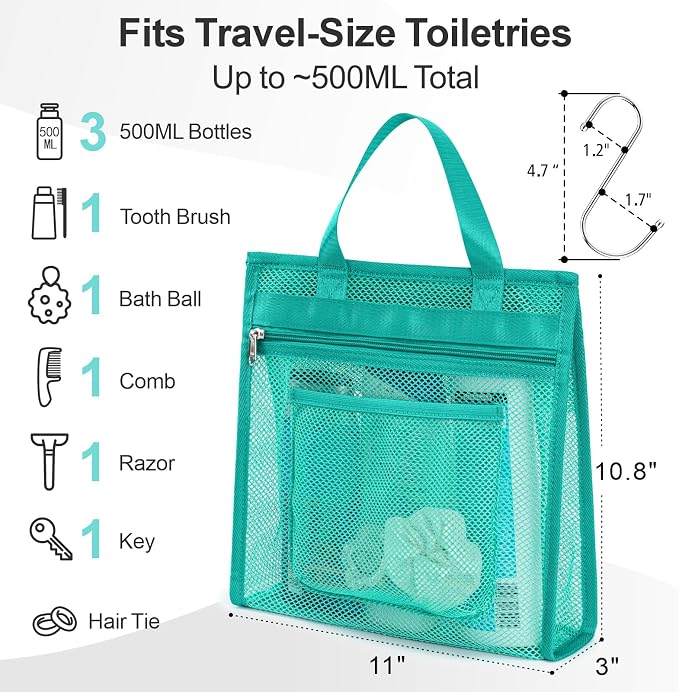 F-color Mesh Shower Caddy Portable Hanging - Image 3