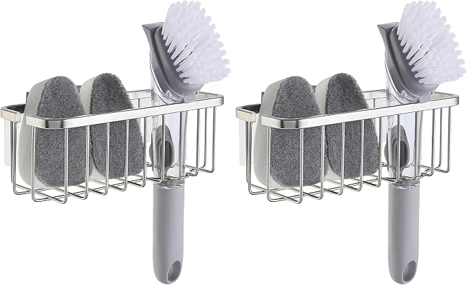 SunnyPoint NeverRust Deluxe Kitchen & Bathroom Sink Sponge Holder Organizer by SunnyPoint