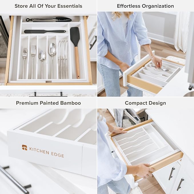 KitchenEdge Premium Silverware, Flatware and Utensil Organizer - Image 3
