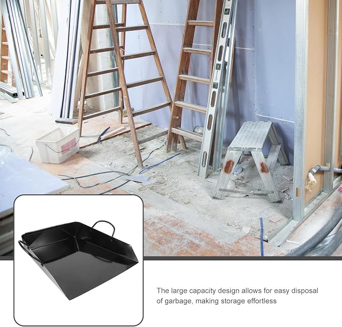 Healifty Handheld Dustpan with Handle Large Metal Dust Pan - Image 3