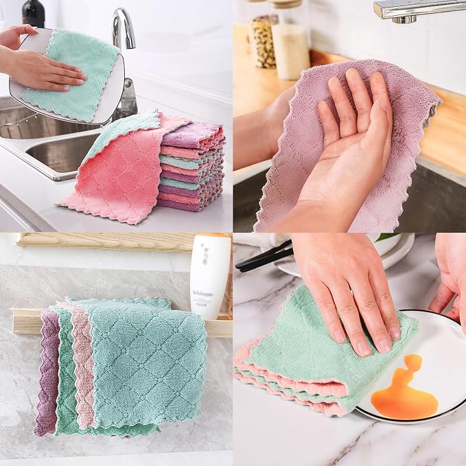 Reusable Microfiber Kitchen Cleaning Cloths – Super Absorbent, Quick-Drying - Image 2