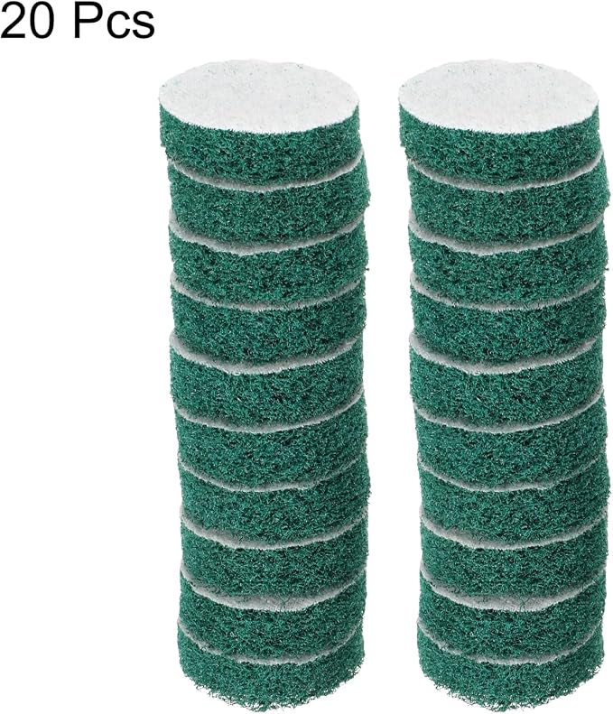 HARFINGTON 20pcs Scrubber Scouring Pads 180 Grits 2 Inch Drill Power Brush Hoop - Image 3