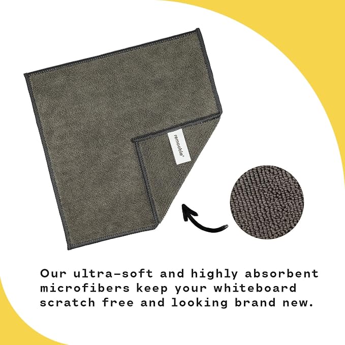 Remooble Microfiber Cleaning Cloth, Streak Free Whiteboard Cleaning Rags - Image 3