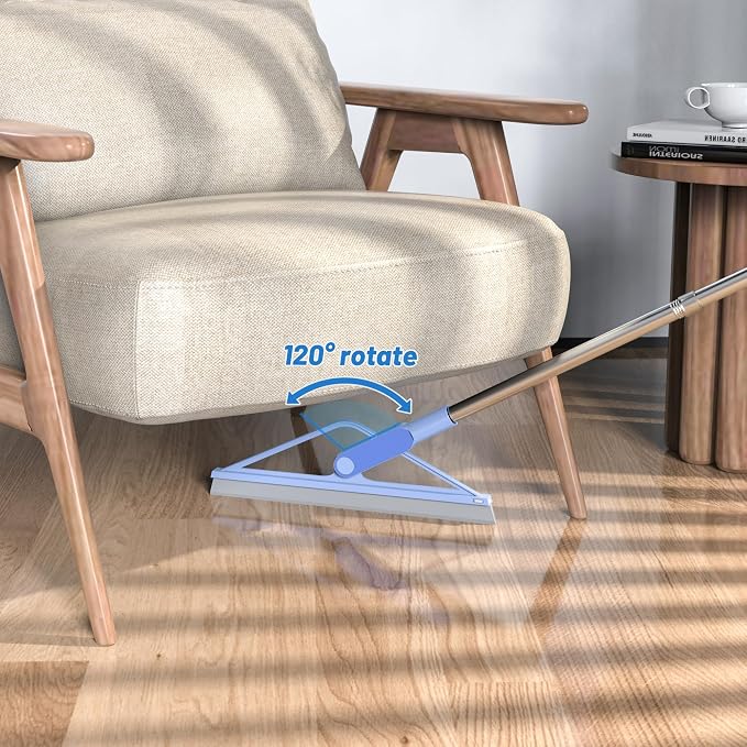 KOLLIEE Rubber Floor Squeegee Broom 61'' Long Handle Shower Squeegee - Image 3