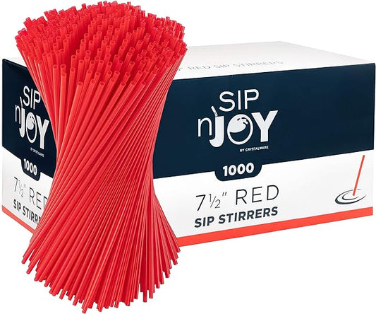 Crystalware Plastic Sip Stirrers 7 1/2 Inch 1000/box by EskayProducts