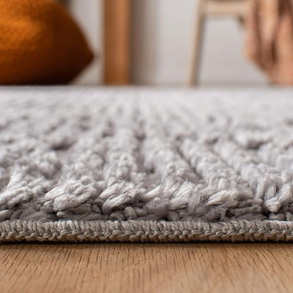 SAFAVIEH Marrakech Collection Runner Rug - 2'2" x 8', Grey, Moroccan Boho Tribal Tassel Design, Non-Shedding & Easy Care, Ideal for High Traffic Areas in Living Room, Bedroom (MRK517F)