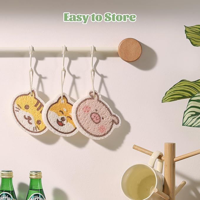 JOYMOOP Cartoon Kitchen Sponge, Non-Scratch Sponges - Image 8