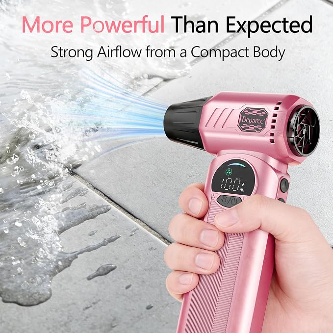Air Duster, Compressed Air Duster Pink, Rechargeable Cordless - Image 2