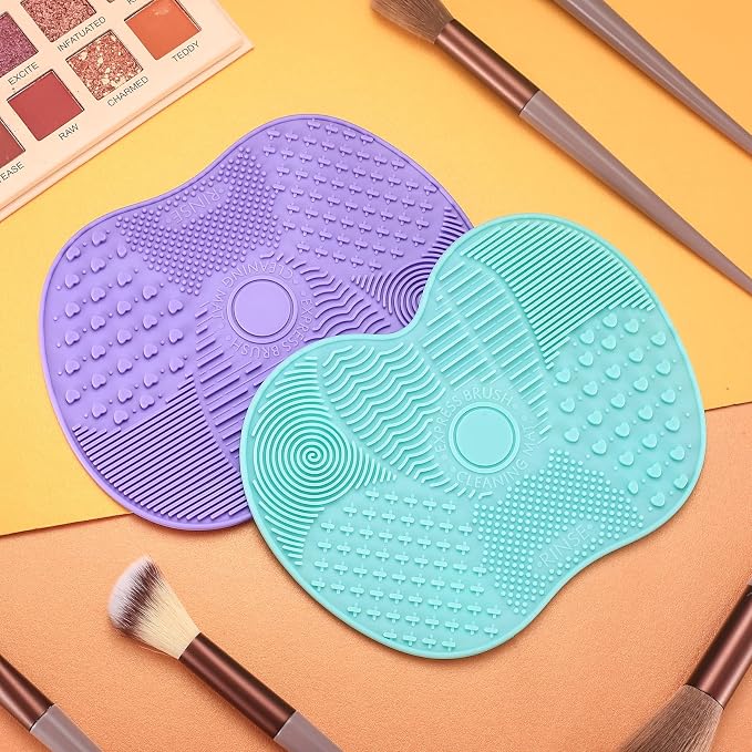 4 Pcs Silicone Make Up Brush Cleaning Mat, Makeup Brush Cleaner Mats, Cosmetic - Image 6