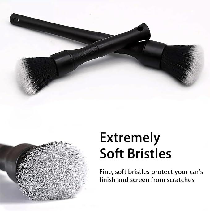 Ultra-Soft Car Detailing Brush Set, Scratch-Free Cleaning Brushes - Image 3