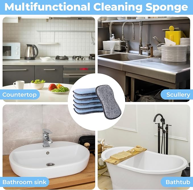 GRANNY SAYS Sponges Kitchen for Washing, Dish Washing Scrubbers, Scrubbing Pad - Image 9