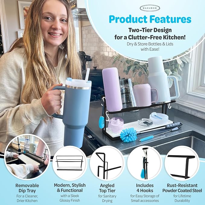 Bottle Drying Rack for Kitchen Countertop - Image 3