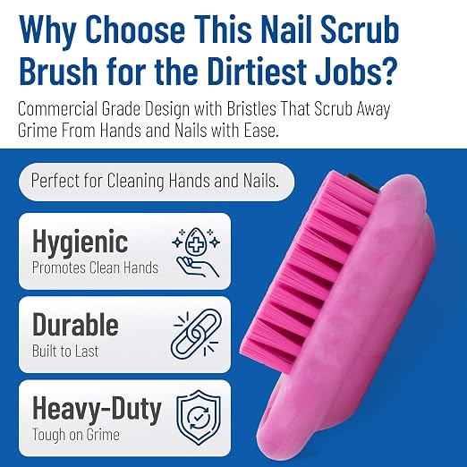 SPARTA Nail Scrub Brush Commercial-Grade, Heavy-Duty Hand and Fingernail Brush - Image 3
