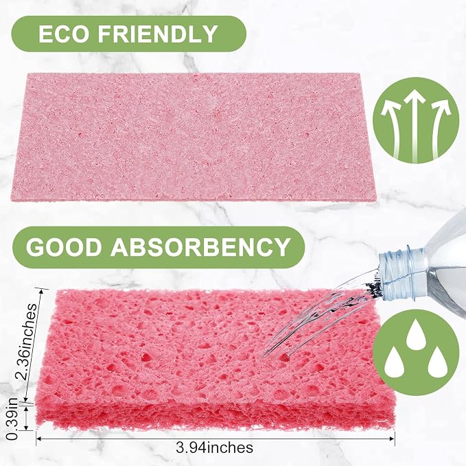 Zhengmy 300 Pieces Sponges Kitchen Compressed Sponges Bulk Natural Dish Sponge - Image 2