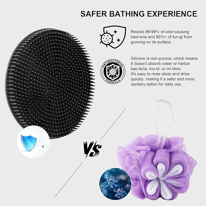 INNERNEED Food Grade Silicone Body Scrubber Gentle Exfoliating Brush - Image 3