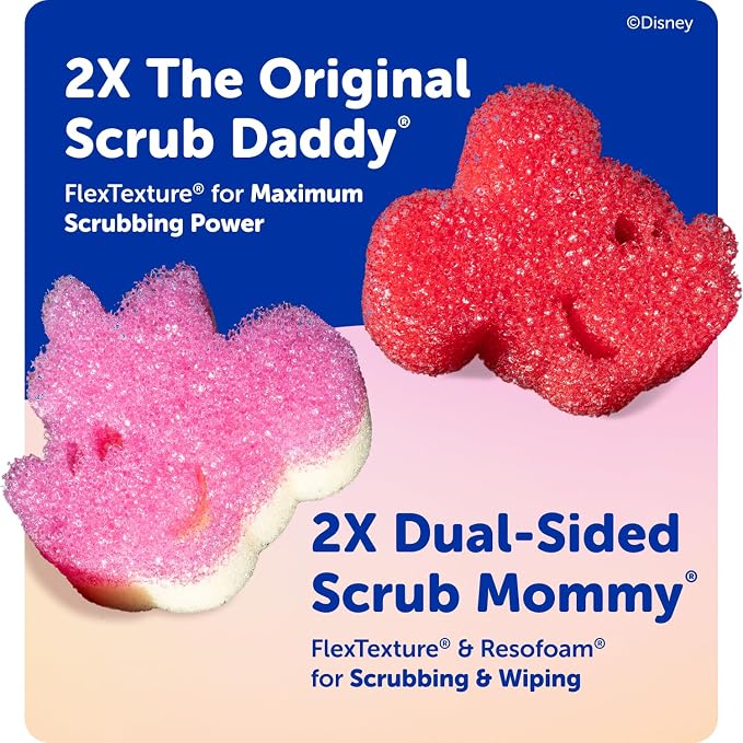 Scrub Daddy Mickey & Minnie Mouse Dish Sponges - Image 3