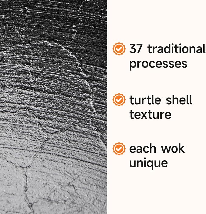 WANGYUANJI 11.8" Round Bottom Cast Iron Wok - Image 2