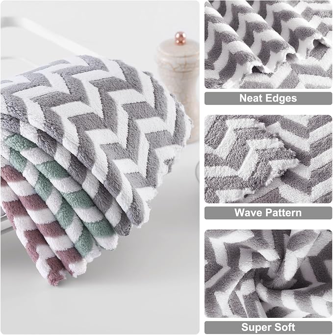 Homaxy 12 Pack Kitchen Dish Cloths, Ultra Soft and Absorbent Dish Towels - Image 4