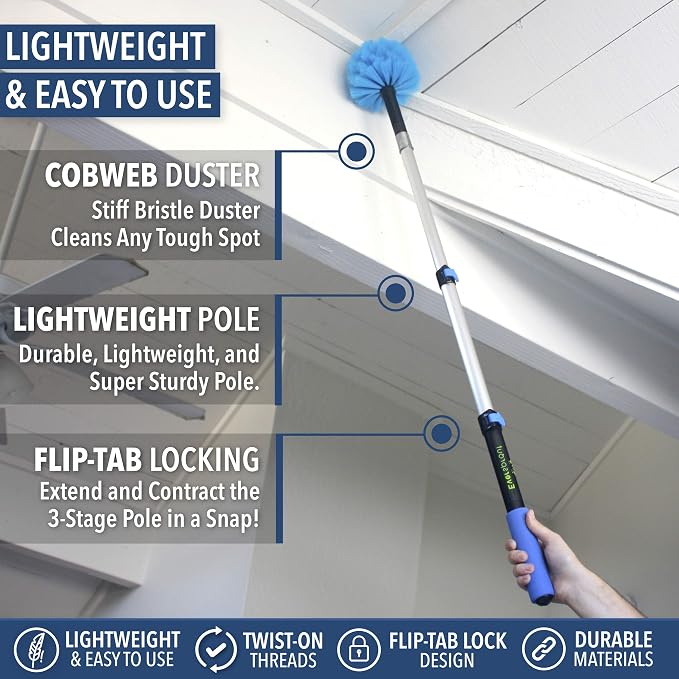 EVERSPROUT 8-10 Feet Standing Reach | 1.5-to-3 Foot Cobweb Duster and - Image 2