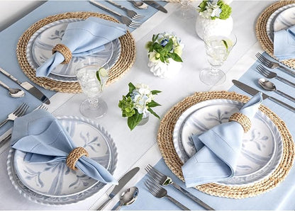 Solino Home Linen White Table Runner 120 Inches Long - 100% Pure Linen Hemstitch 14 x 120 Inch Table Runner for Dining, Holiday, Christmas, New Year - Classic Hemstitch