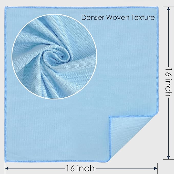 24 Pack Microfiber Glass Cleaning Cloth 16 Inch X 16 Inch Polishing Cloths - Image 2