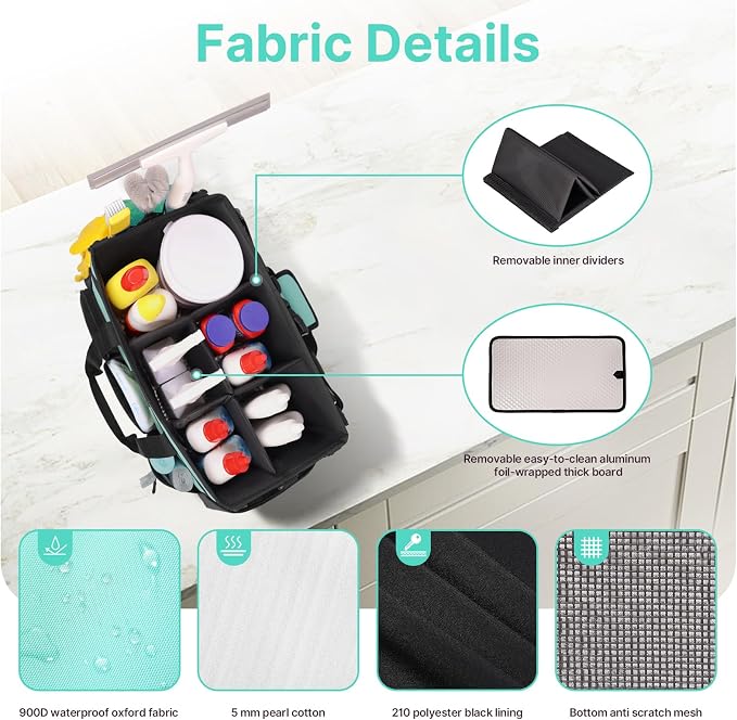 Large Wearable Cleaning Caddy Bags, Cleaning Supplies Storage Bag - Image 7