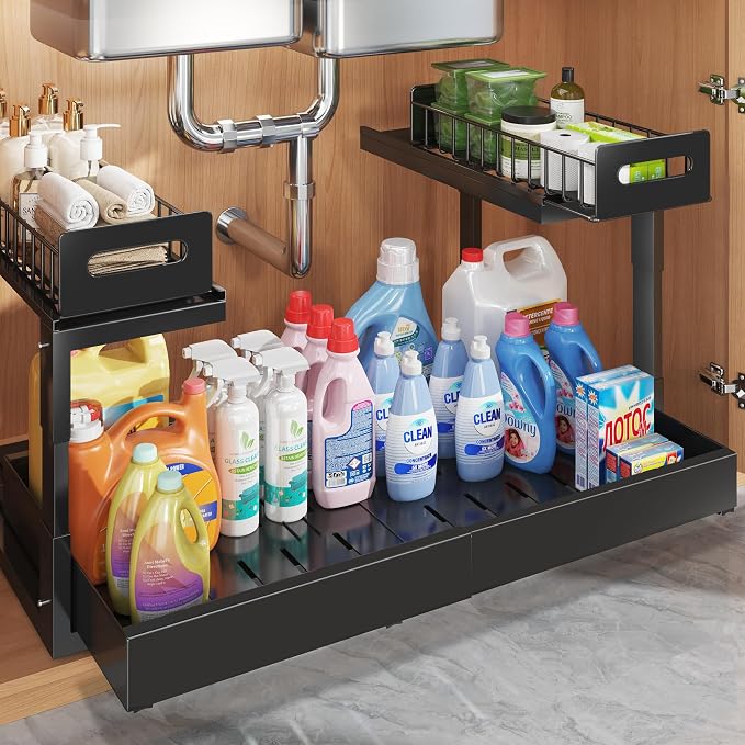 1 Pack-15.7"-25.7"W Expandable Under Sink Organizer by UnderSinkOrganizer