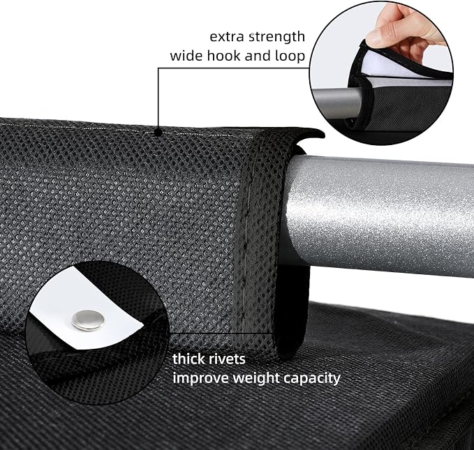 2 Packs Hanging Closet Organizer Stroage, 3-Shelf Hanging Shelves - Image 5