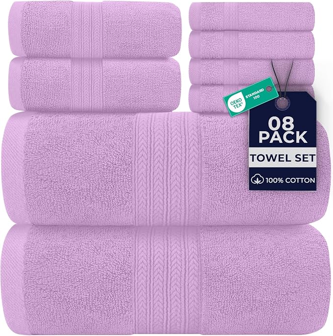 DAN RIVER 8 PC Luxury Bath Towels by DanRiver
