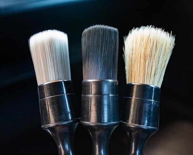Car Detailing Brush Set, Boar's Hair, Extra-Soft, Nylon Brushes, - Image 2