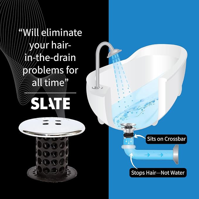 TubShroom Tub Drain Hair Catcher, Fits 1.5” 1.75” Bathtub Shower Drains - Image 4