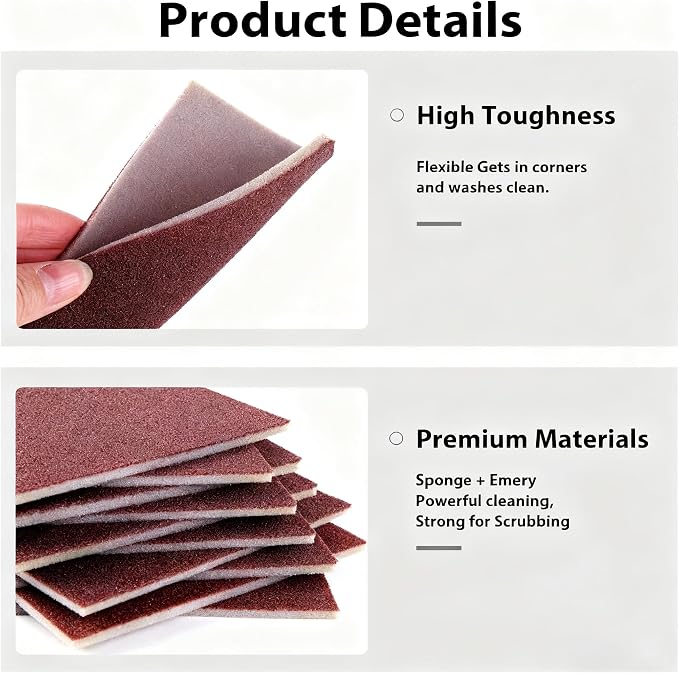 Carborundum Sponge Nano Emery Sponge Brush Eraser Scrub Kitchen Cleaning - Image 5