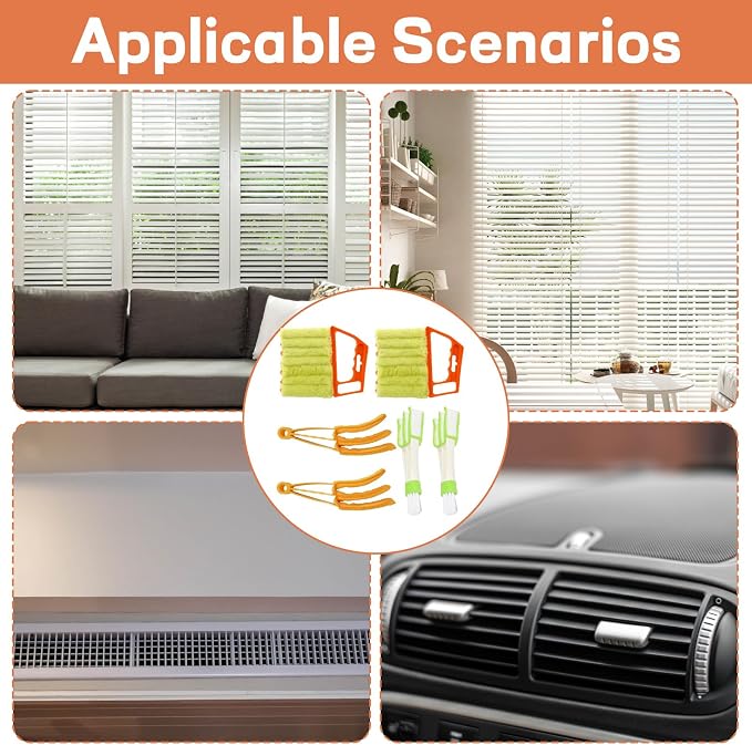 6-Pack Dusting Brushes for Window Blinds, Blinds Cleaner Tool, Mini Blind - Image 7