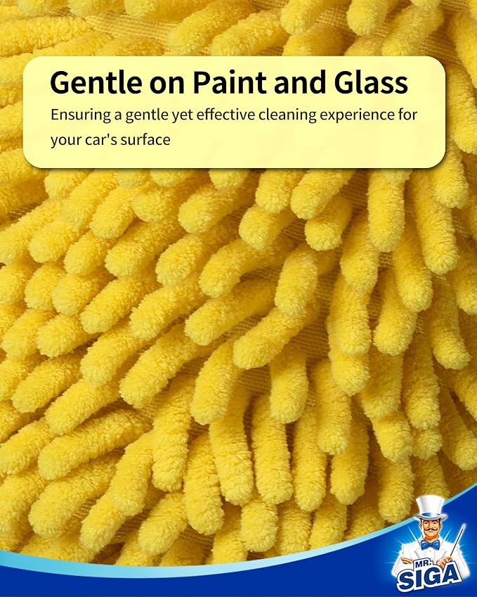 MR.SIGA Premium Microfiber Soft Chenille Car Wash Mitt - Image 4