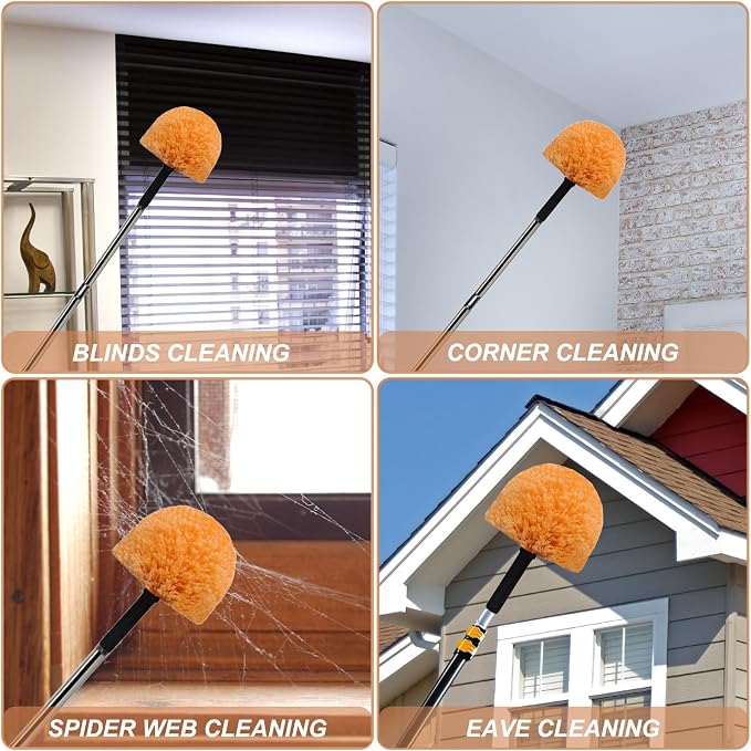 1 Pack Twist-On Cobweb Duster Head Brush – High Efficiency Spider Web Brush - Image 6