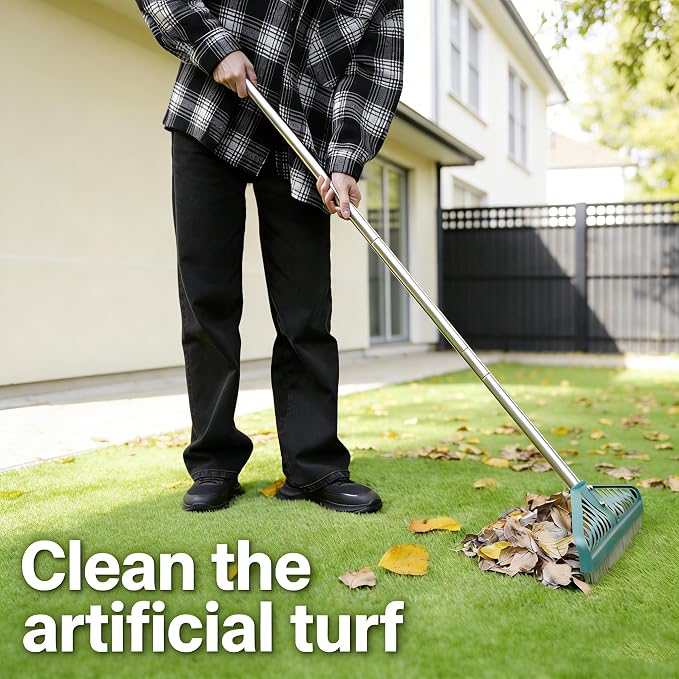 Artificial Turf Rake with Adjustable Steel Handle from 32 to 61 Inch, Durable - Image 5