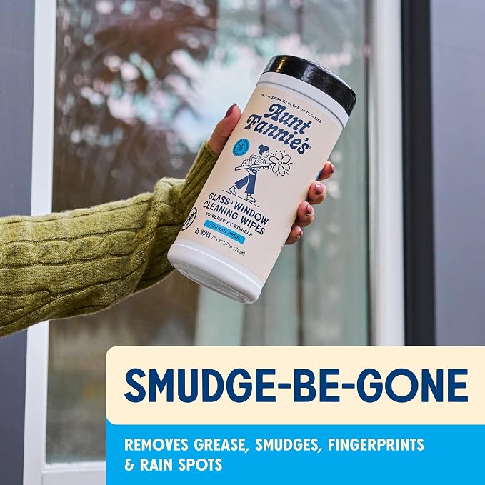 Aunt Fannie's Glass & Window Cleaning Bundle, Vinegar Spray and Wipes, Natural - Image 6