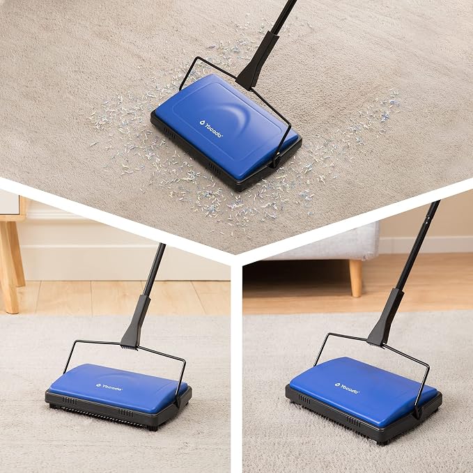 Yocada Carpet Sweeper Cleaner for Home Office Low Carpets Rugs Undercoat - Image 6