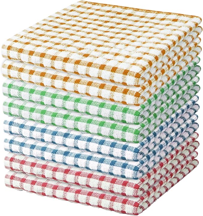Nialnant 8 Pack Dish Cloths for Washing Dishes, 100% Cotton Reusable Cleaning by Nialnant
