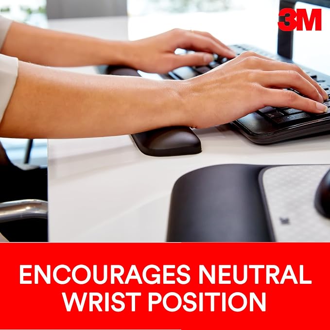 3M Gel Wrist Rest for Keyboards, Soothing 3M Gel Technology and Satin Smooth - Image 2