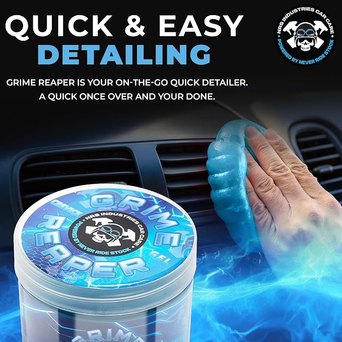 Grime Reaper Cleaning Gel | Clean Slime Putty | Auto Detailing | Car Interior - Image 3