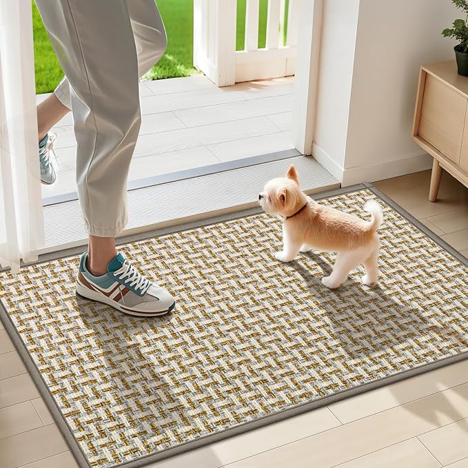 LEKEEPGO Door Mat Indoor Entrance 17"x29", Absorbent Indoor Door Mat, Non Slip by LEKEEPGO