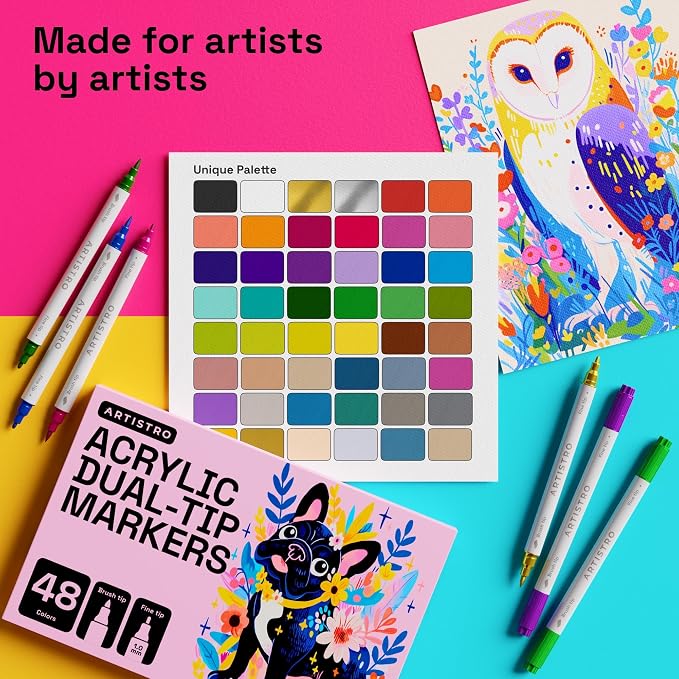 ARTISTRO 48 Acrylic Paint Markers - Image 5