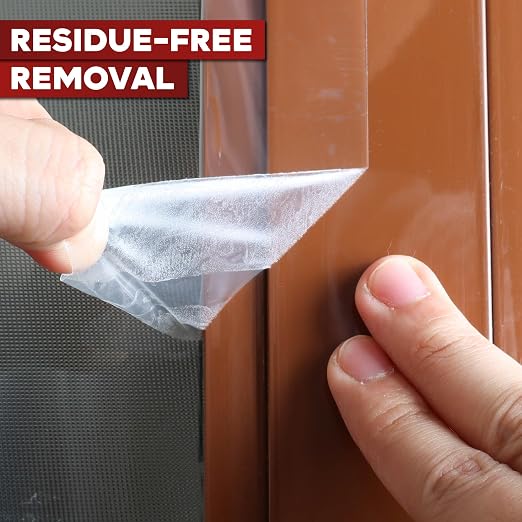 XFasten Transparent Window Weather Stripping Tape 2”x30yds, No Residue - Image 6