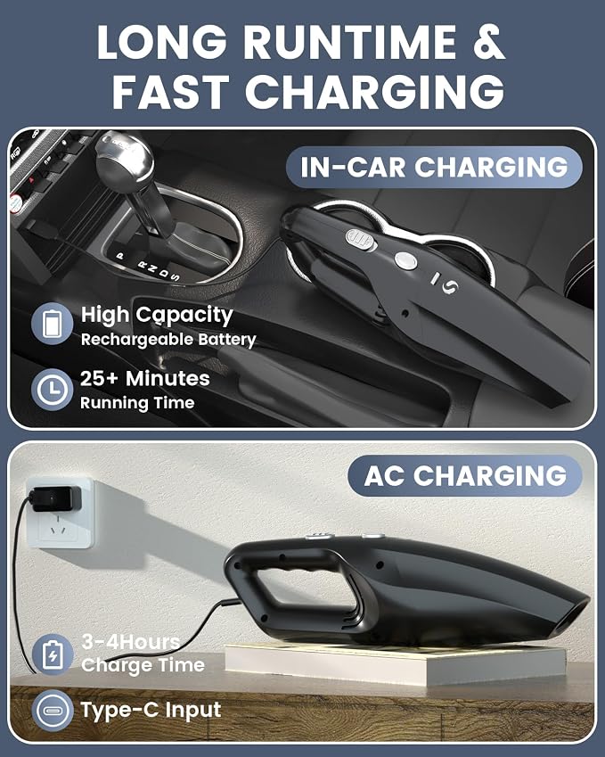 Handheld Vacuum Cordless Mini Car Vacuum Cleaner Portable and Rechargeable - Image 3