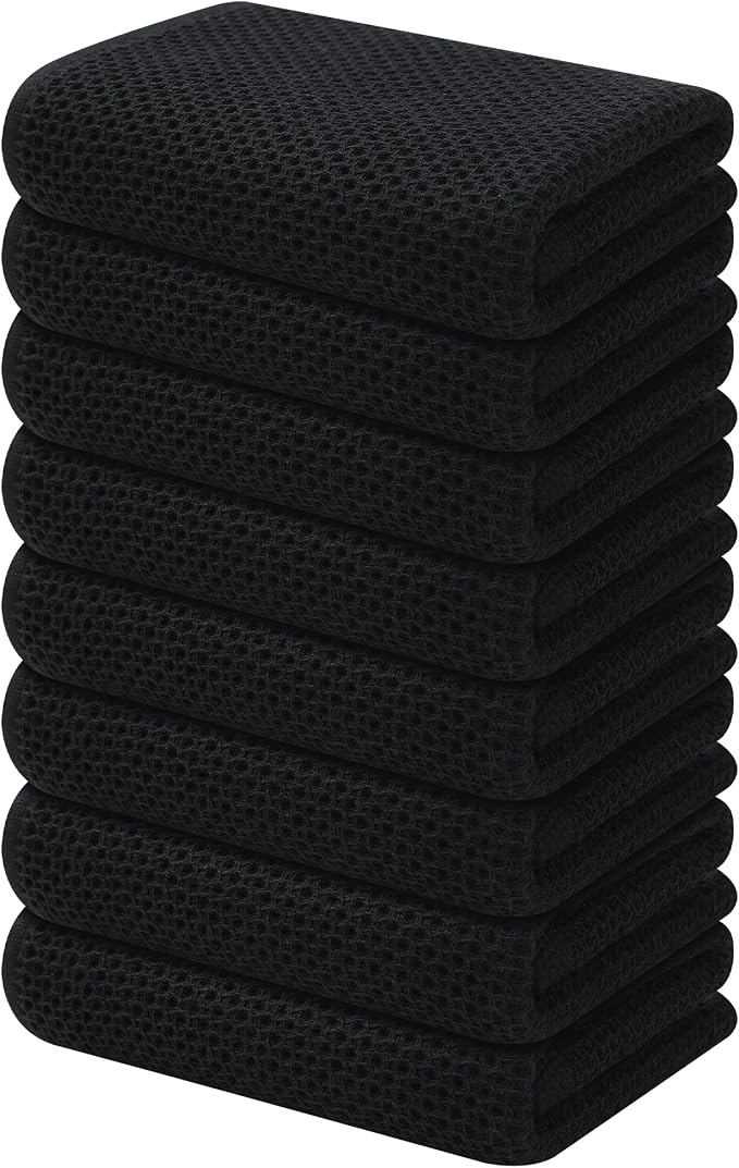 Kitinjoy 100% Cotton Waffle Weave Kitchen Hand Towels by Kitinjoy