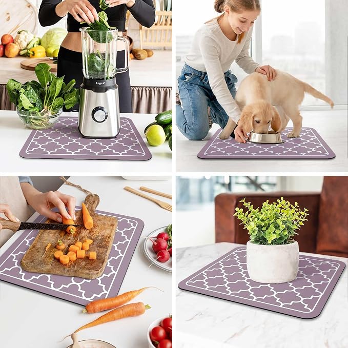 WISELIFE Dish Drying Mat Super Absorbent Drying Mat Large Dish Drying Mats - Image 6