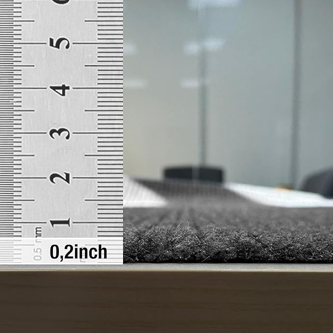 sigun Modern Non-Slip Hallway Runner Rug – Washable, Stain-Resistant & Custom Size – Durable Indoor/Outdoor Carpet for Entryway, Kitchen, Porch, Balcony, Patio & Garage – High-Traffic | Black - 4 x 16