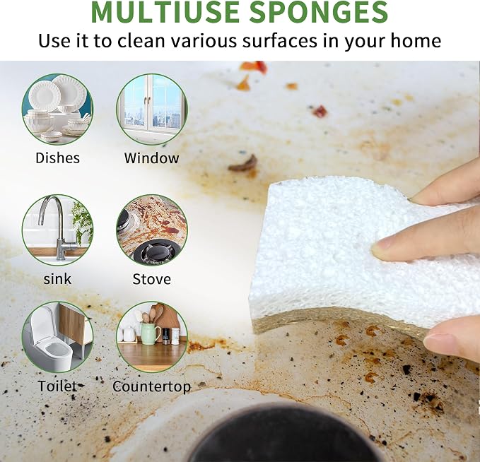 16 Pack Biodegradable Natural Kitchen Sponge - Image 6